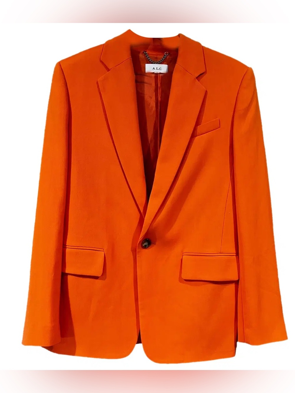 NEW $695 A.L.C. Dakota Oversized Single Button Blazer Size 10 in Clementine.